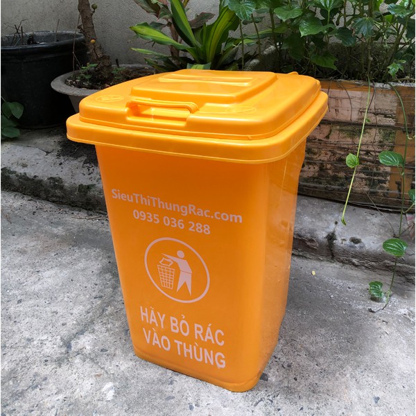 THÙNG RÁC NHỰA 30 LÍT - Xanh, Vàng và Cam