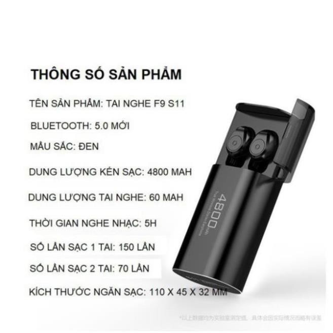 Tai Nghe Bluetooth Iphone TWS F9 S11 Kiêm Sạc Dự Phòng Dung Lượng 4800mAh I.Case | BigBuy360 - bigbuy360.vn