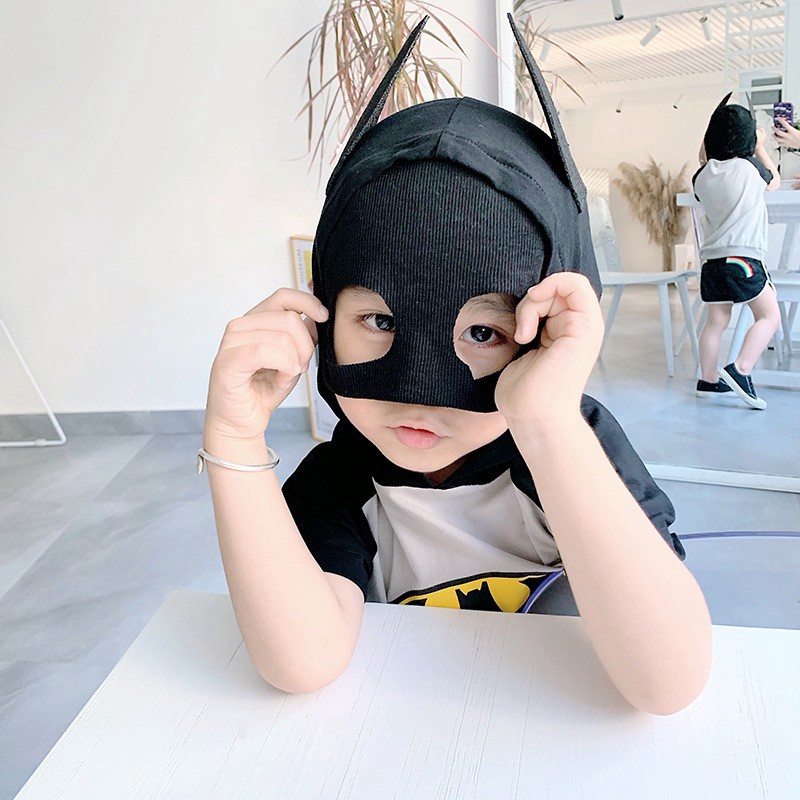 Áo hoodie ngắn tay kèm quần dài hóa trang siêu anh hùng thời trang cho bé trai