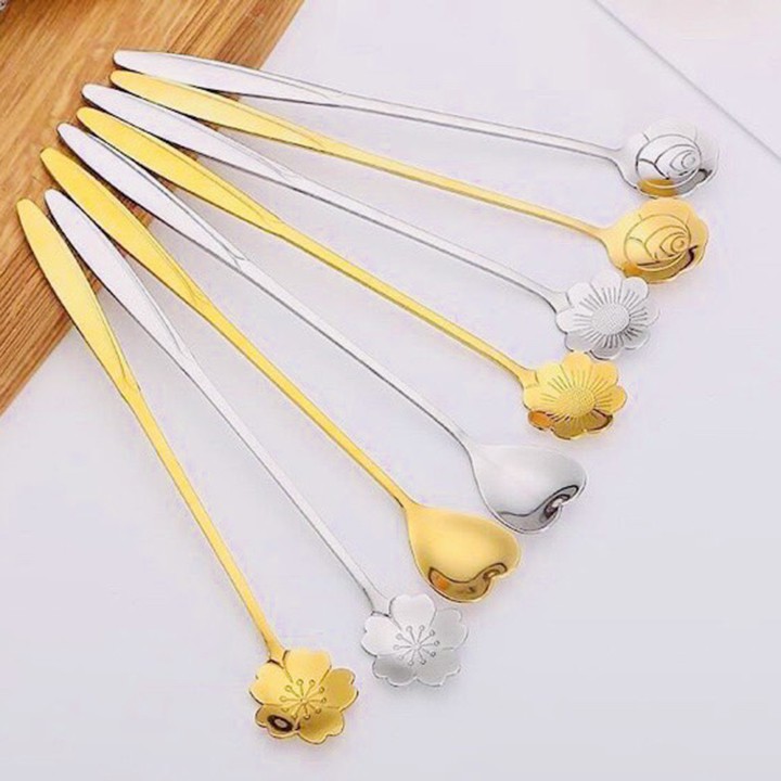 Bộ 8 muỗng cà phê inox kiểu