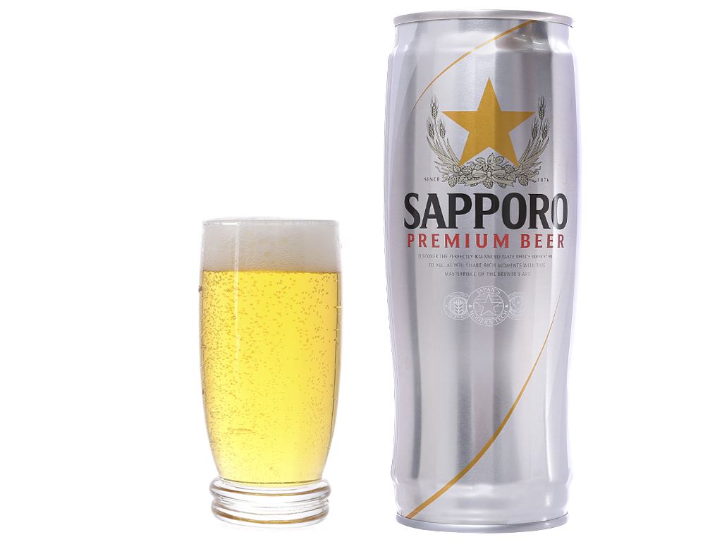 Thùng 6 lon bia Sapporo Premium (650ml/lon) / Combo 3 lon bia Sapporo Premium 650ml