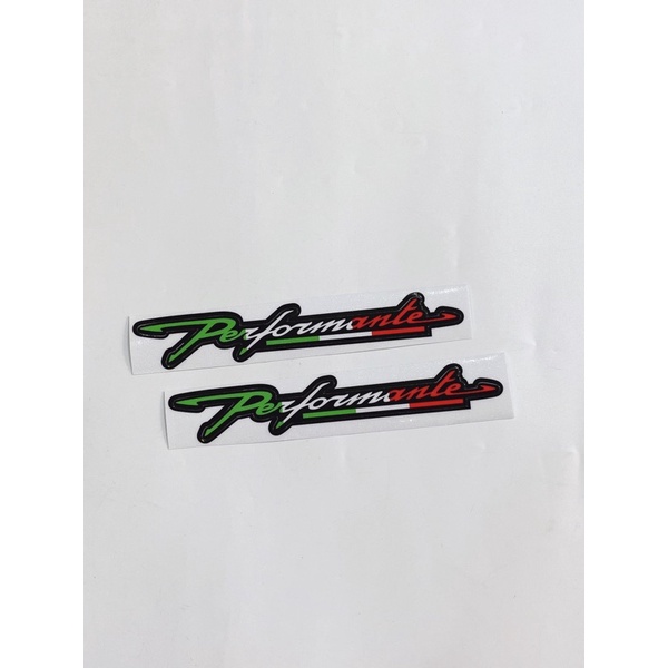 Cặp tem decal chữ PERFORMANCE dạng chìm nhũ bạc trang trí cho xe SH, VARIO, CLICK.....