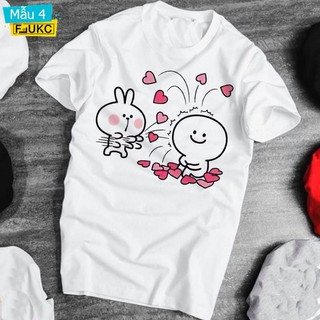 HOT SALE- Áo Thun Cặp Siêu Dễ Thương Với Thỏ Hư Hỏng Thả Thính Giá Cực Ưu Đãi F712L3