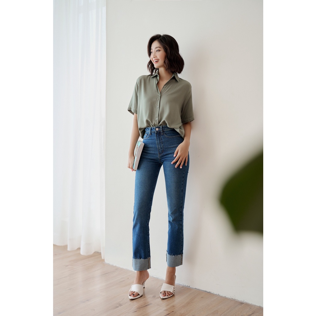 OLV - Áo sơ mi Basic Shirt in Olive
