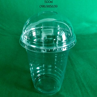 (100 CÁI) LY NHỰA PET 500ml CÓ NẮP CẦU