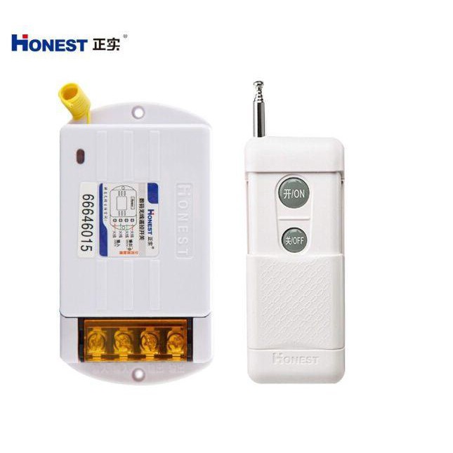 Bộ công tắc điều khiển tắt mở thiết bị điện từ xa công suất lớn Honest HT-6220KG-1 khoảng cách 1KM (40A-220V)