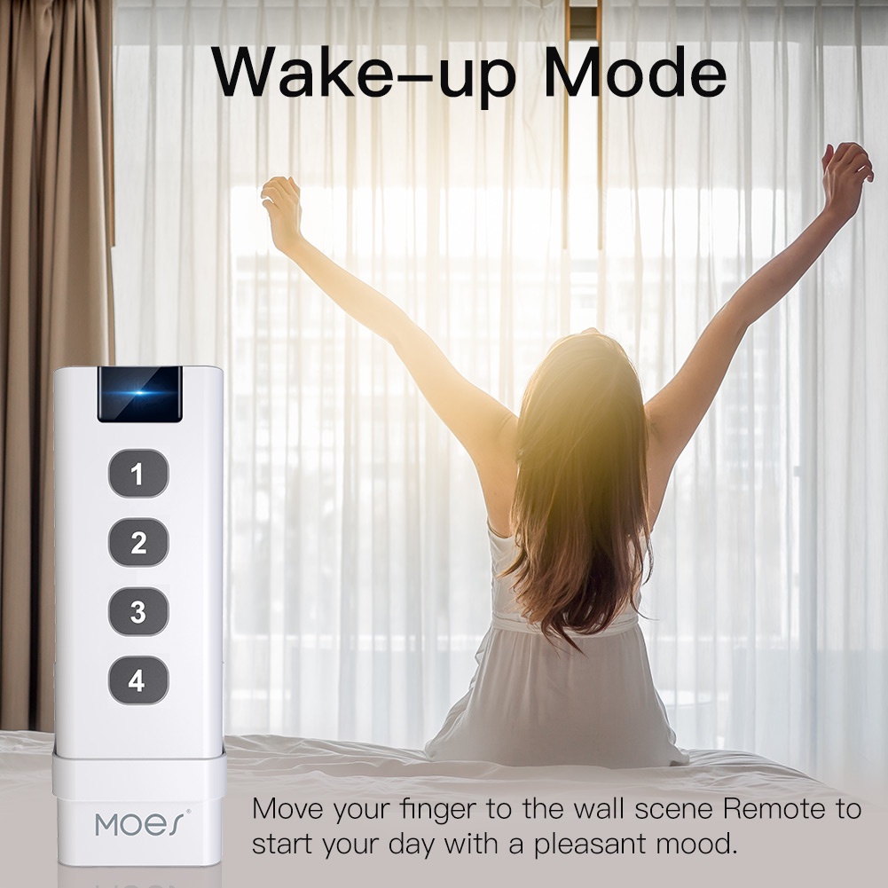 Công Tắc Nhà Thông Minh 4 Gang Zigbee Không Dây Điều Khiển Từ Xa