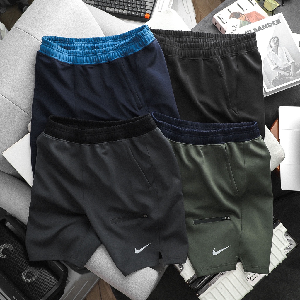 Quần short thể thao training, quần tập gym chất thun thể thao siêu mịn mát , vận động thoải mái 9425