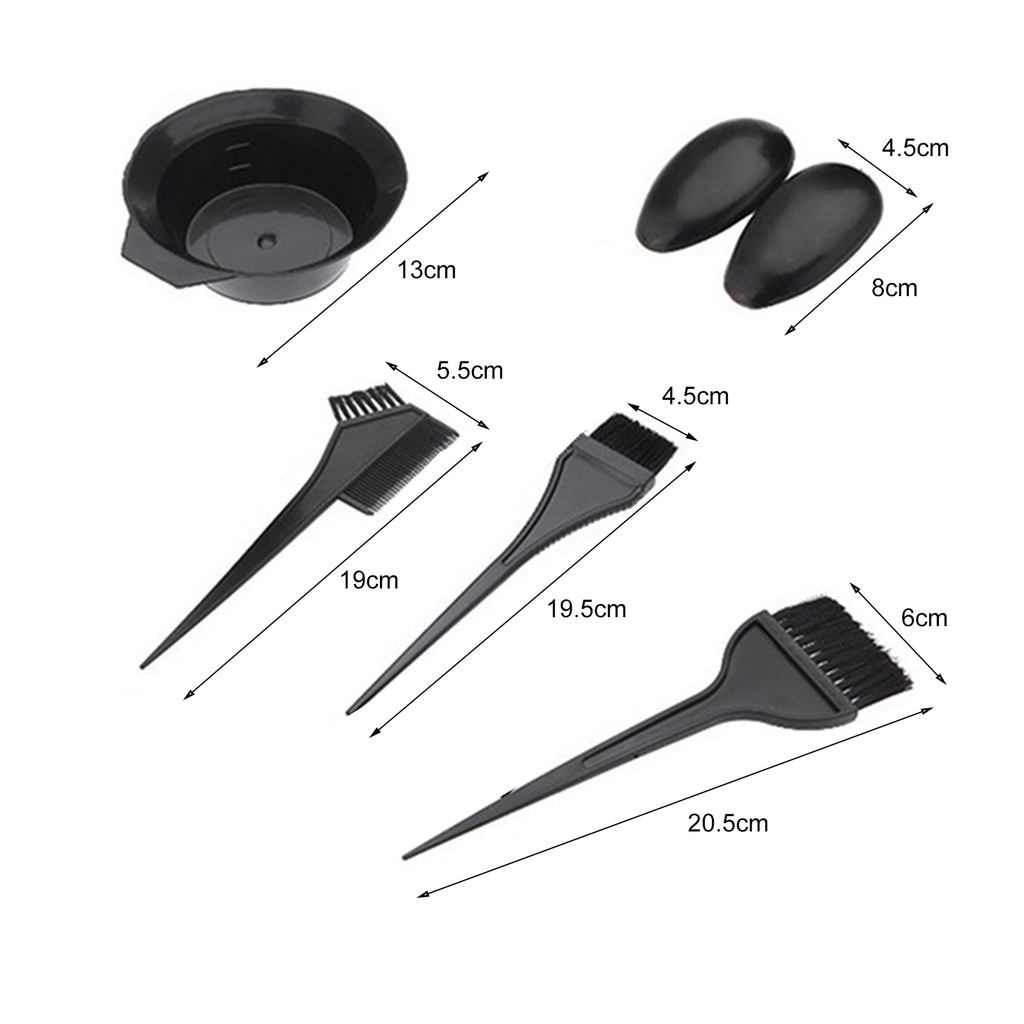 Bộ 5 Dụng Cụ Nhuộm Tóc Tại Nhà Bằng Nhựa Đa Năng Tiện Dụng