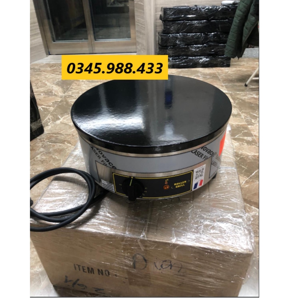 Máy làm bánh crepe Roller Grill CFE 400 tròn điện Pháp mặt gang tráng men siêu bóng - Bảo hành 12 tháng