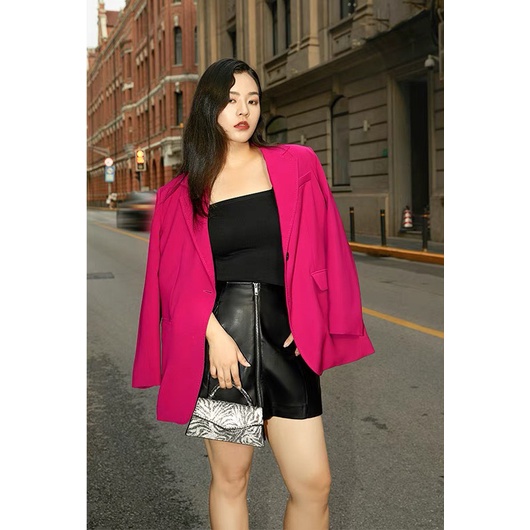 ICHIC- Áo VE016 hồng cực phong cách, trẻ trung.