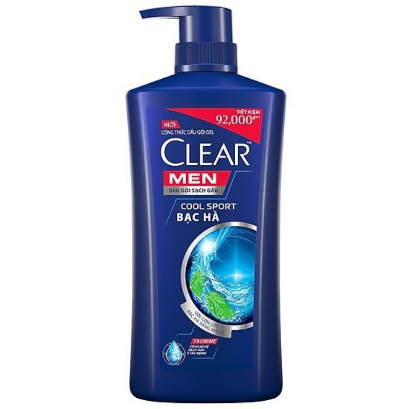 Dầu gội clear men bạc hà 900g