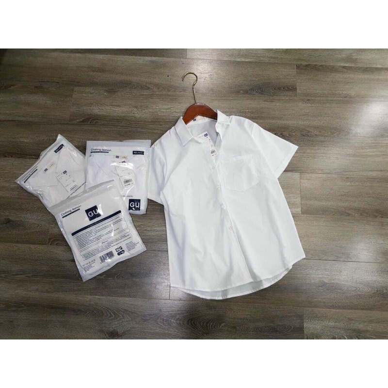 Áo Sơ Mi Trắng Nữ Gu Túi Zip, Áo Sơ Mi Nữ Tay Ngắn Minxinh Hàng Thiết Kế Chất Đẹp