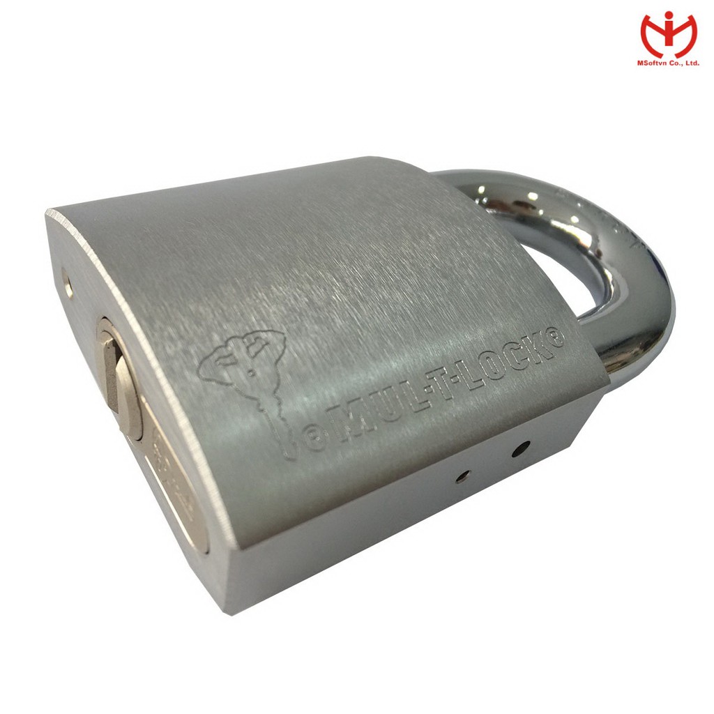 [Hỏa tốc HCM] Ổ khóa Israel chìa từ tính MUL-T-LOCK G-55 thân đồng 55mm bọc crom chống ăn mòn - MSOFT