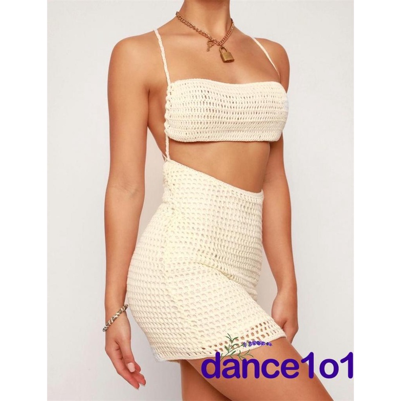 Đầm Khiêu Vũ1O1-Đầm Dệt Kim Hở Lưng Gợi Cảm Cho Nữ