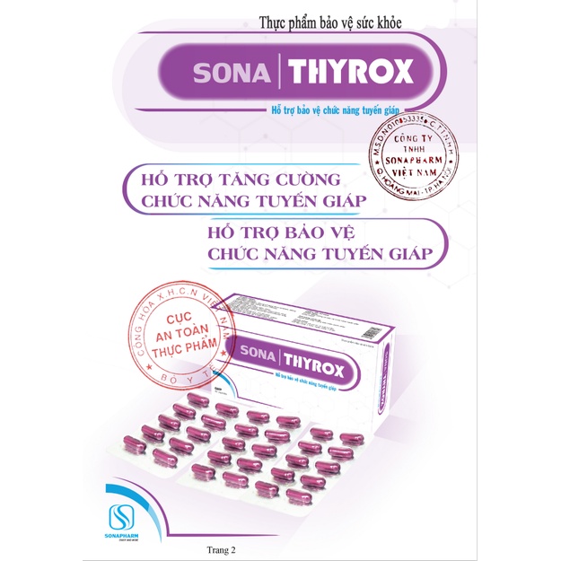 Sona Thyrox – Hỗ trợ chức năng tuyến giáp