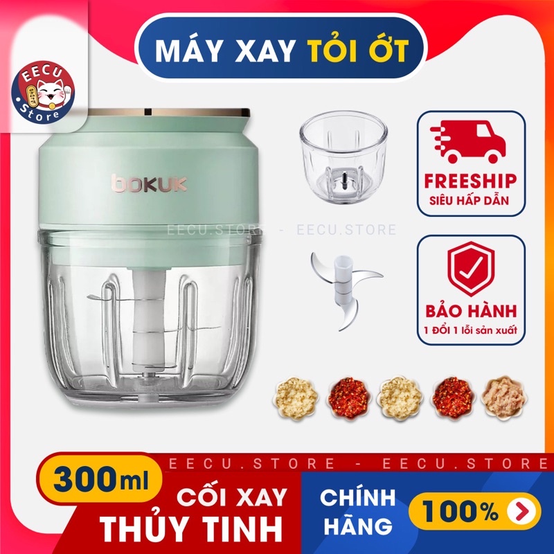 Máy xay cầm tay đa năng, máy xay tỏi ớt hàn quốc chính hãng Bokuk - Eecu Store