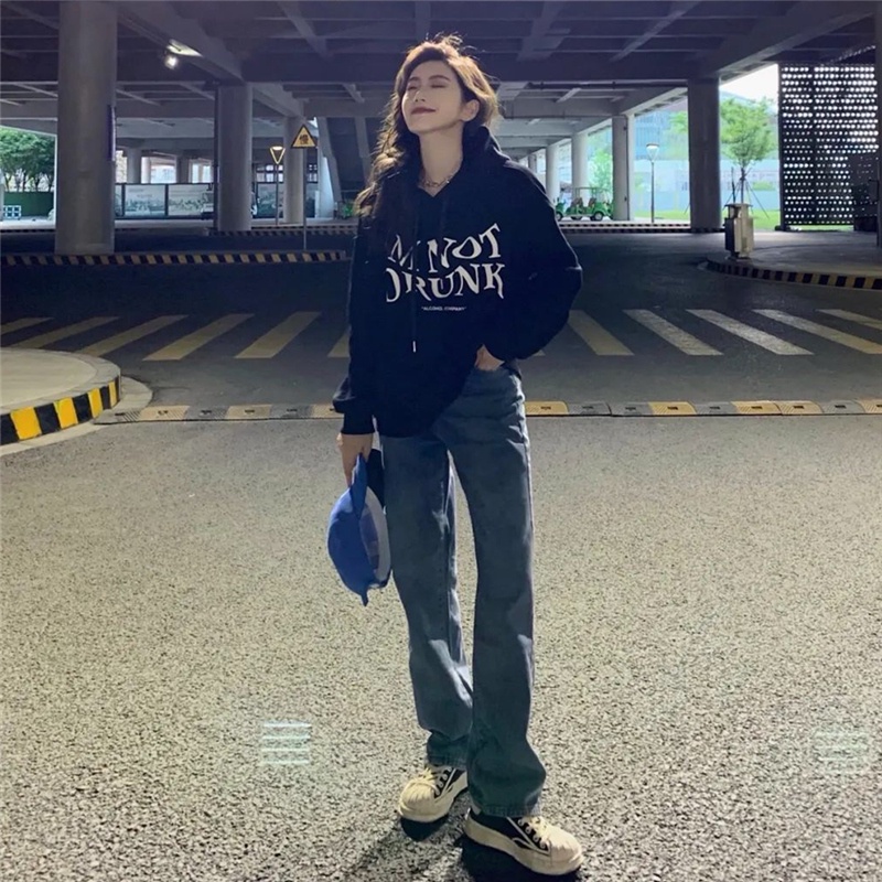 NRVP Áo Hoodie Dáng Rộng Thời Trang Hàn Quốc 2022 Dành Cho Nữ