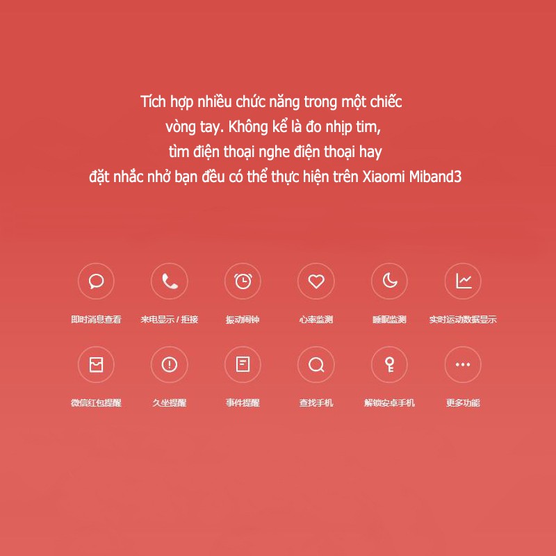 Vòng tay thông minh XiaoMi Miband 3 – chống nước, hỗ trợ theo dõi nhịp tim