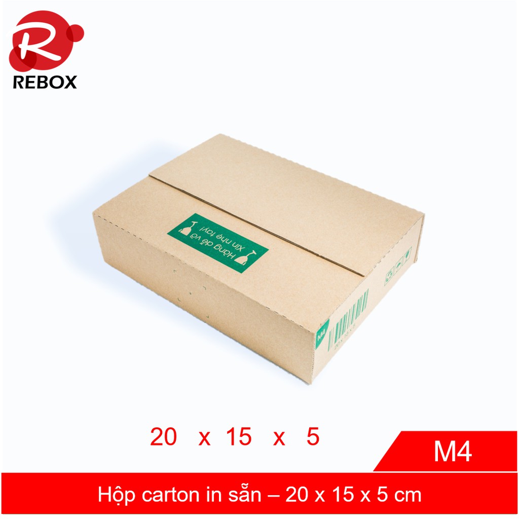 Hộp 20x15x5 cm - 50 hộp carton in sẵn giá rẻ gói hàng siêu nhanh