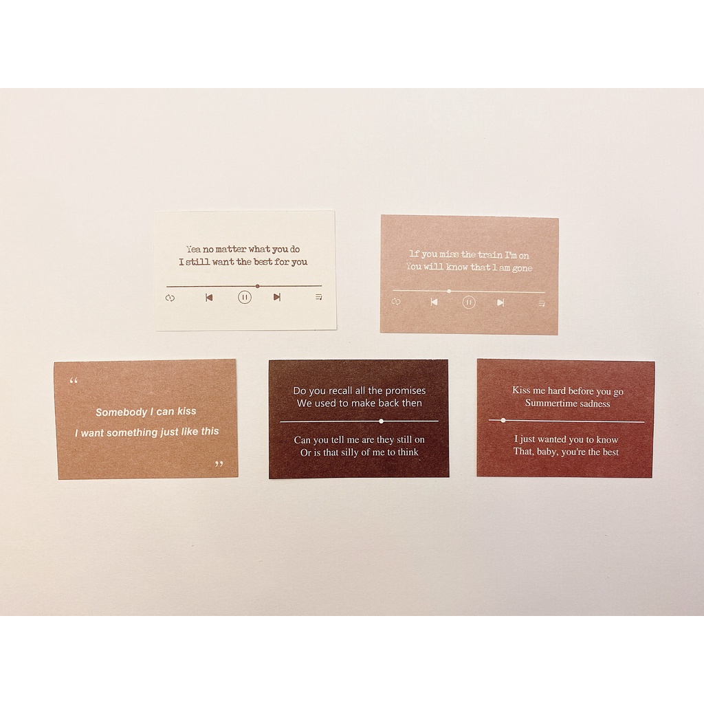 ⚡ Nhãn dán Quote tự trang trí - Set 05 Pcs Mẫu ngẫu nhiên theo phân loại