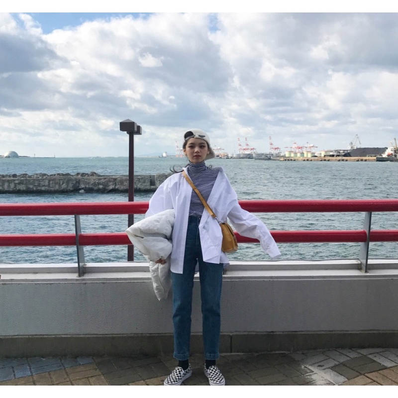 Áo sơ mi NRVP dáng rộng thời trang Hàn Quốc 2022 dành cho nữ