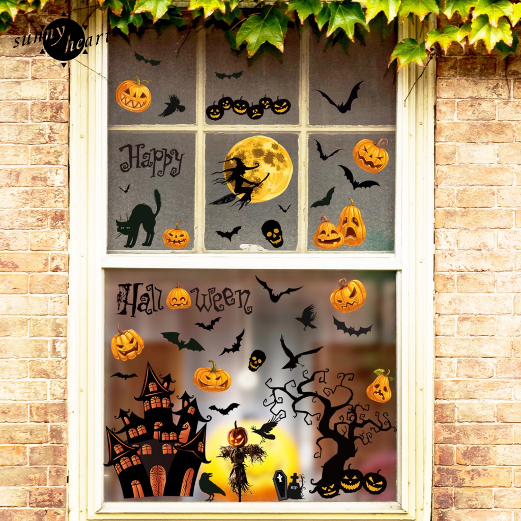 Đề Can Dán Tường Trang Trí Halloween Không Keo