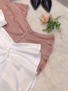 Áo somi peplum xếp ly