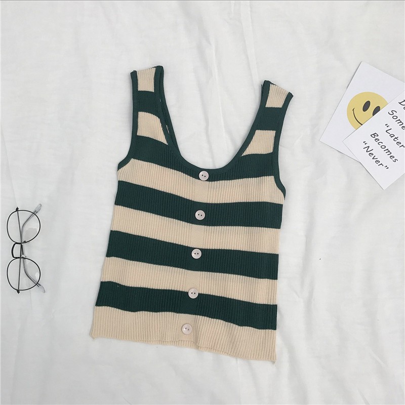Áo 3 lỗ len croptop-ảnh shop chụp