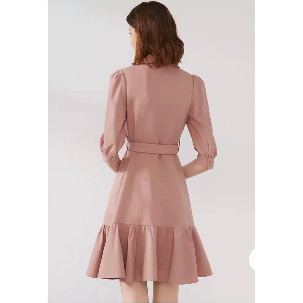 Đầm vest khoen eo công sở 2023