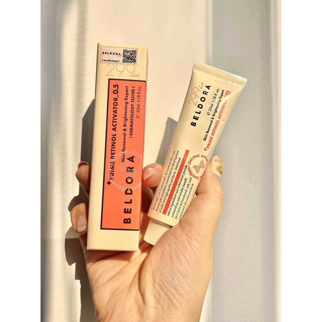 Kem dưỡng phủ bóng da và ngừa mụn Beldora 299 Prime Retinol 0.5%-1.0%