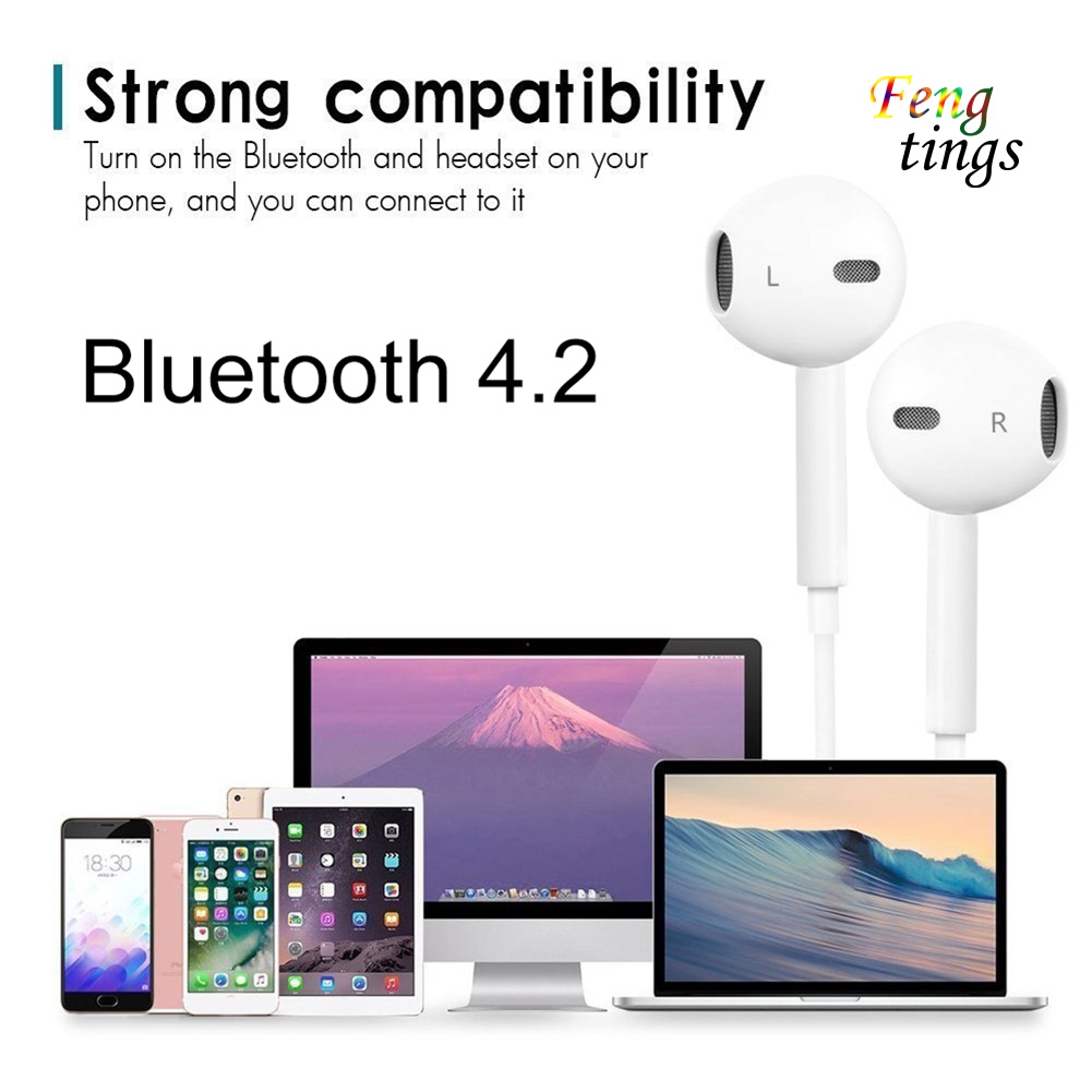【FT】Bluetooth 4.2 Wireless Stereo In-Ear Sports Headphone Earphone for Android iOS