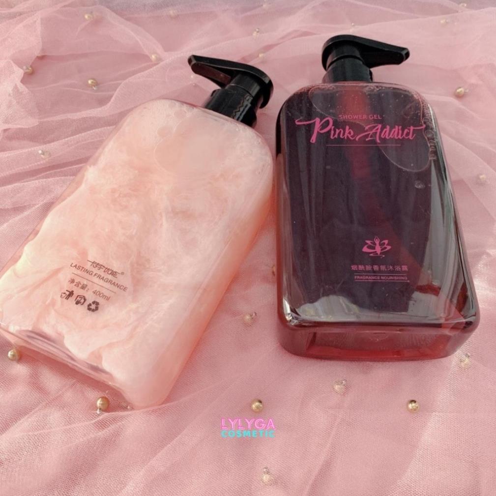Sữa tắm nước hoa PiNK ADDICT 420ML DIY tự pha Hương thơm quyến rũ và bí ẩn Lưu hương lâu dưỡng ẩm sáng da mờ thâm