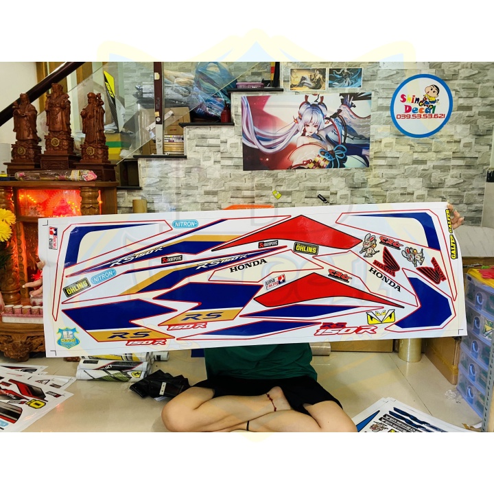 ( Quí khách vui lòng mang ra tiệm cho thợ dán ) Tem winner RS đỏ