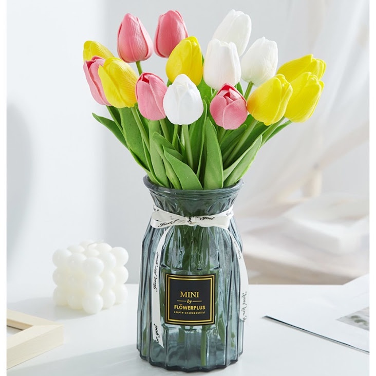 Lọ hoa thủy tinh Bắc Âu DÁNG THẲNG-trụ sang trọng cao 15cm và 18cm - trang trí, hoa để bàn