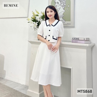 Set chân váy áo viền lá cổ bemine mt5868