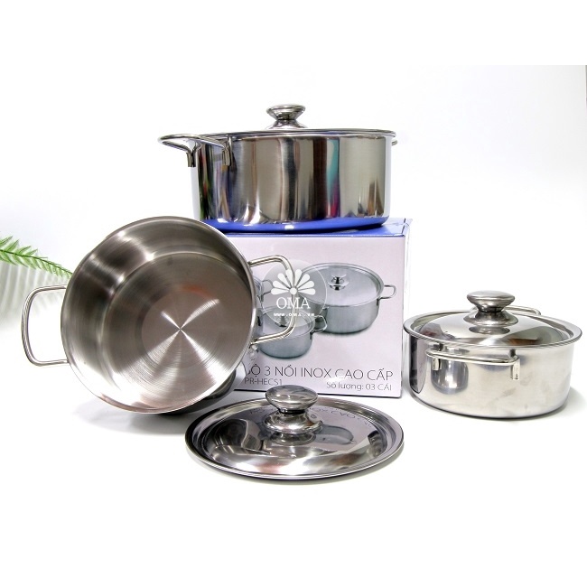 Bộ Nồi Inox Đáy Từ Đa Năng Dùng Cho Mọi Loại Bếp