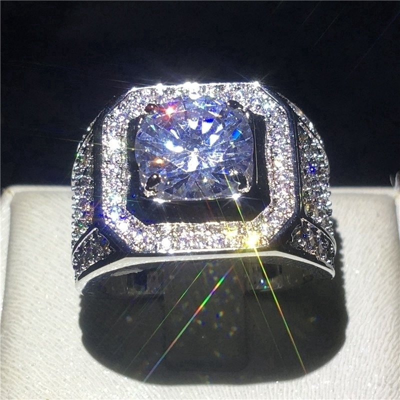 Nhẫn Đính Đá Zircon Lấp Lánh Thời Trang Cho Nữ