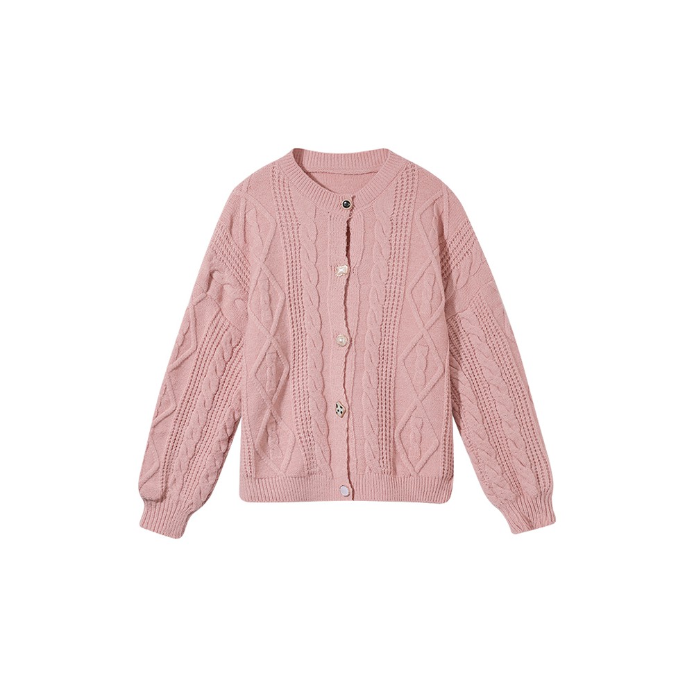 áo len khoác ngoài đính cúc dày đẹp