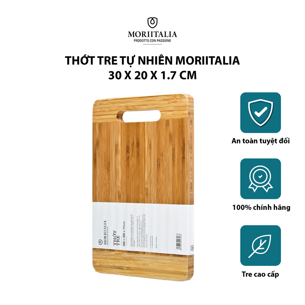 Thớt tre tự nhiên Moriitalia an toàn kháng khuẩn độ bền cao THOT00008068