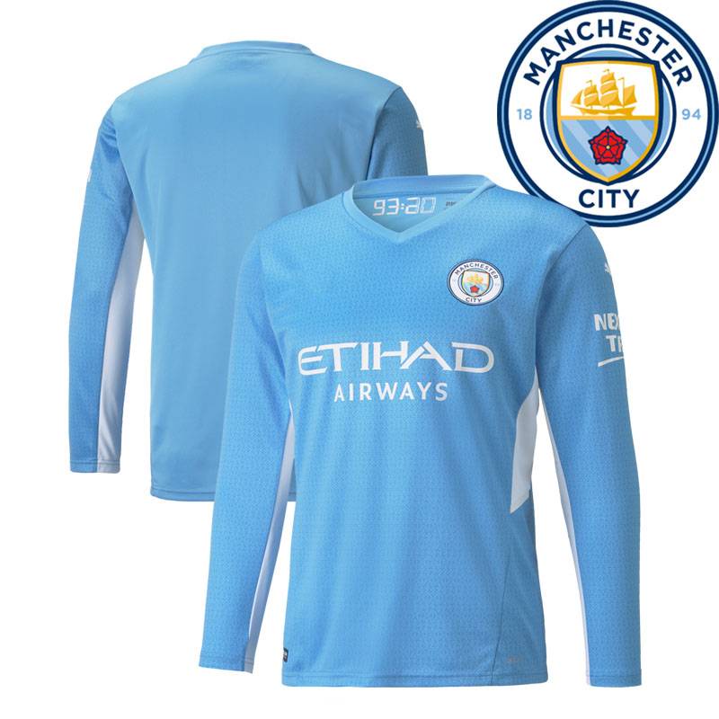 21 / 22 Manchester City Fc. Áo Thun Thể Thao Tay Dài De Bruyne Bernardo Grealish Foden