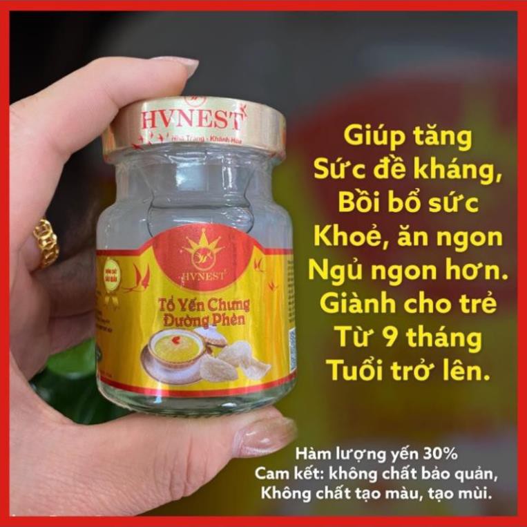 Tổ Yến Chưng Đường Phèn Yến Sào Hoàng Việt Tổ Yến Tươi Thiên Nhiên 30% Hũ Thủy Tinh 70 ML Được Xem Trước Khi Nhận.