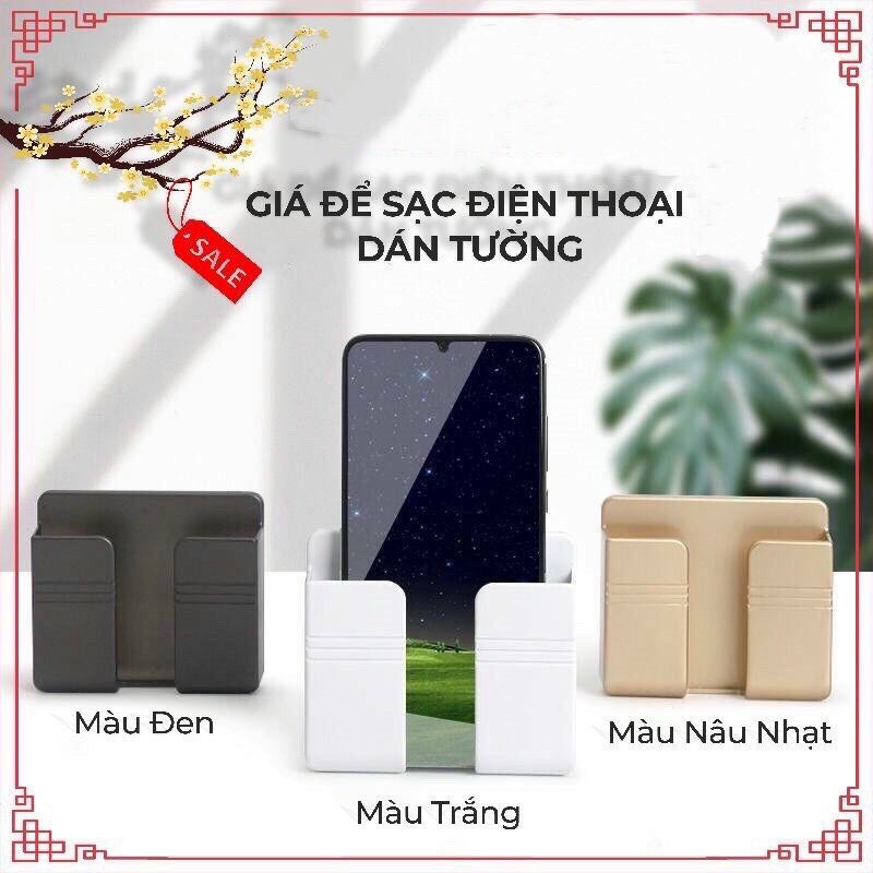 Kệ Để Điện Thoại Dán Tường Size to 9x10.5 cm - Hộp Đựng Đồ Remote Đa Năng Với Miếng Dán Tường Cao Cấp