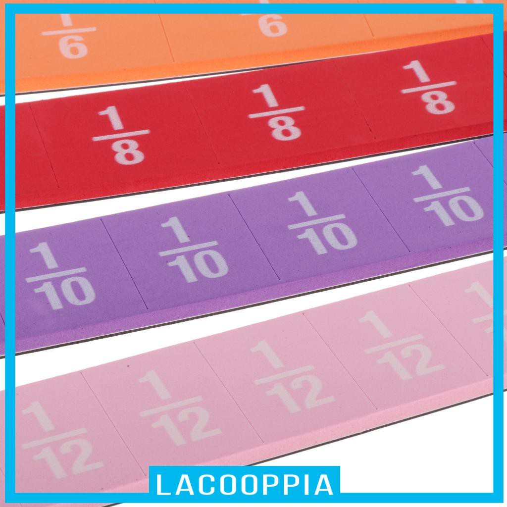 [LACOOPPIA] 51 Pieces Learning Resources Double-sided Magnetic Fraction Squares