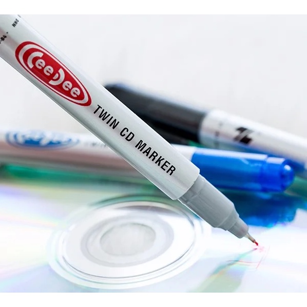 Bút Lông Dầu Thiên Long PM-04, 2 đầu bút 1mm & 0.4mm, mực không độc hại, mực đậm, mau khô, đầu bút nhập khẩu từ Nhật Bản