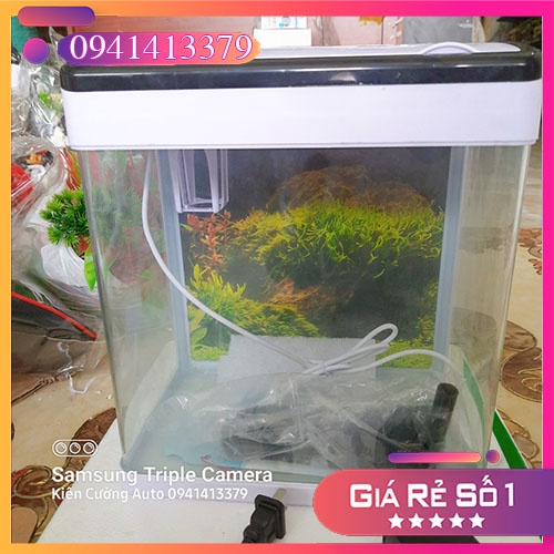 Bể đúc MJ 260 trọn bộ đèn led, máng lọc, máy lọc cho bế cá cảnh