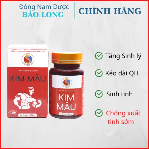 Viên uống tăng cường sinh lý Nam Kim Mâu - Giúp bổ Thận, tráng dương, tăng sinh lực, Đông Nam Dược Bảo Long