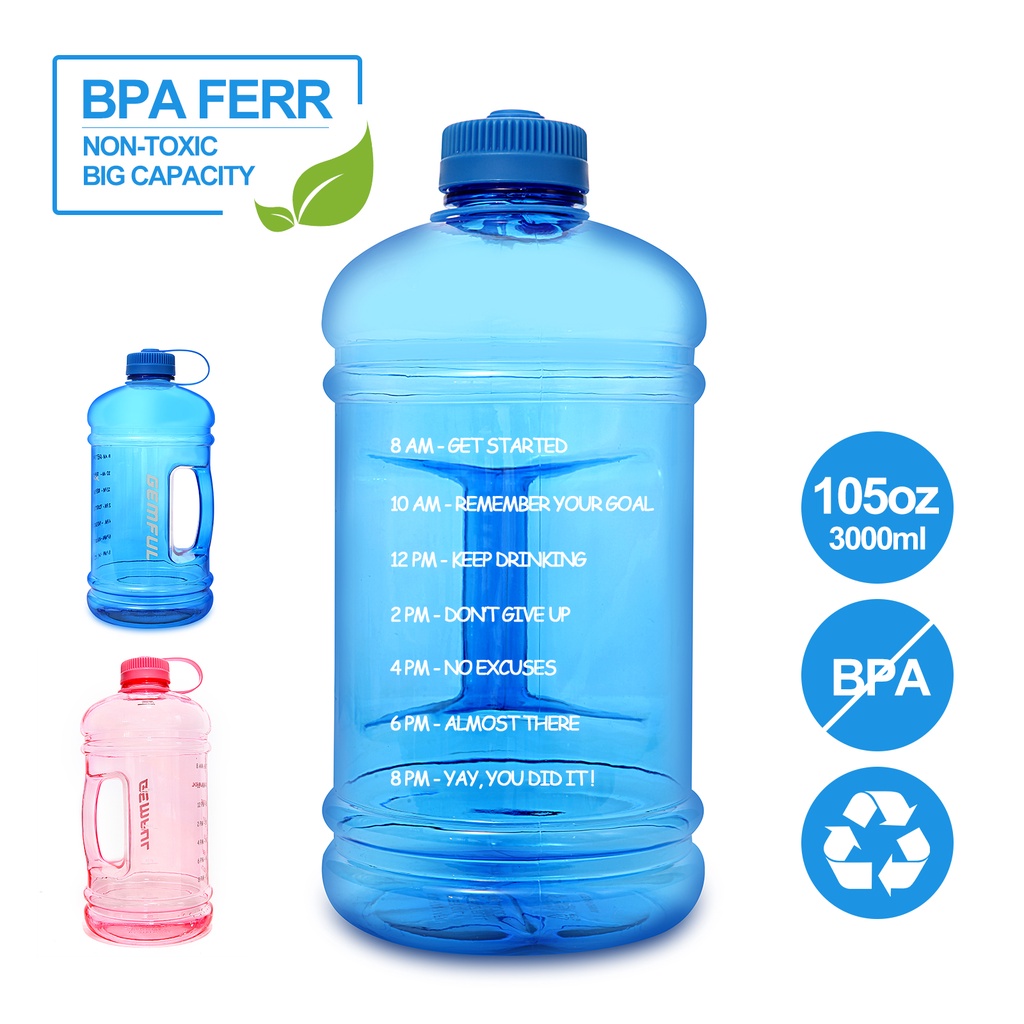 Bình Đựng Nước 3L Dung Tích Lớn Không BPA Phong Cách Thể Thao Tiện Dụng