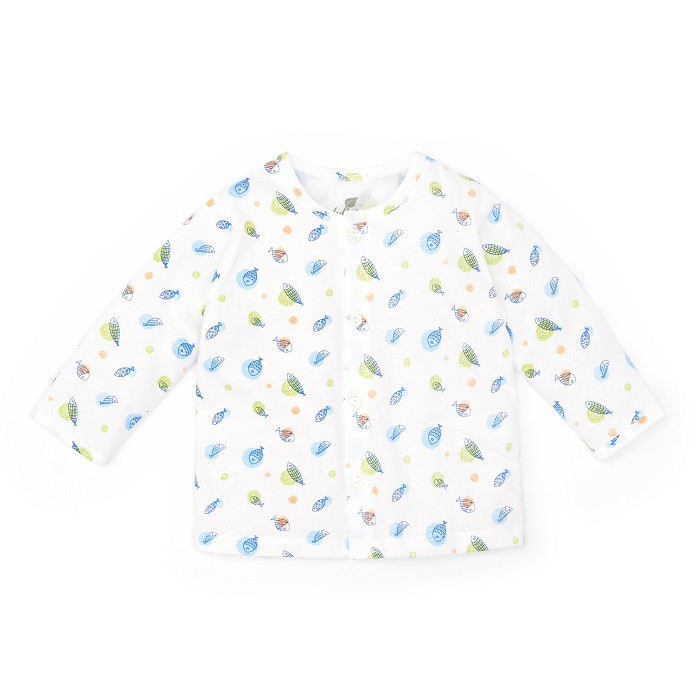 LULLABY Bộ quần áo cài giữa tay dài bé trai NH4849B