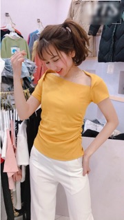 Áo kiểu bozip cổ chéo